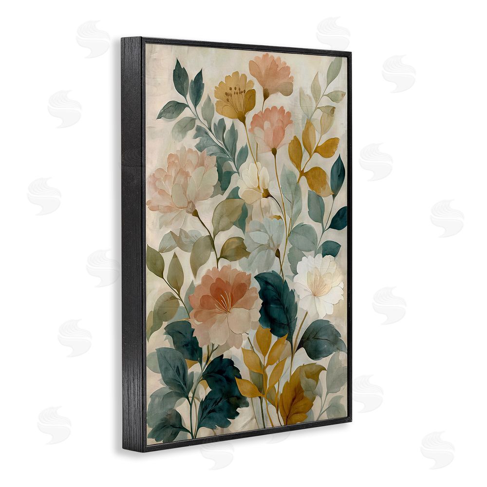 Annabelle Hall Adoring Flower Collection Black Framed Giclee Wall Art Print