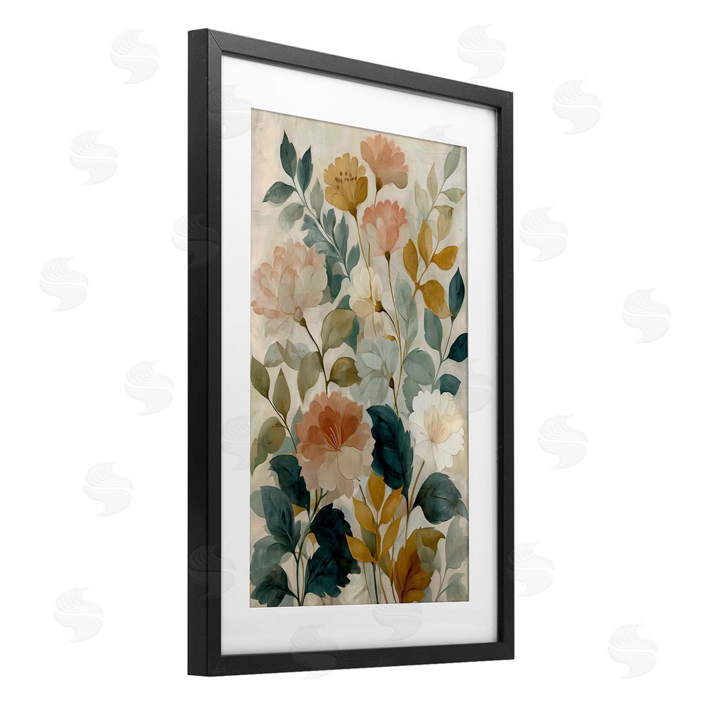 Annabelle Hall Adoring Flower Collection Black Framed Print Under Glass Wall Art