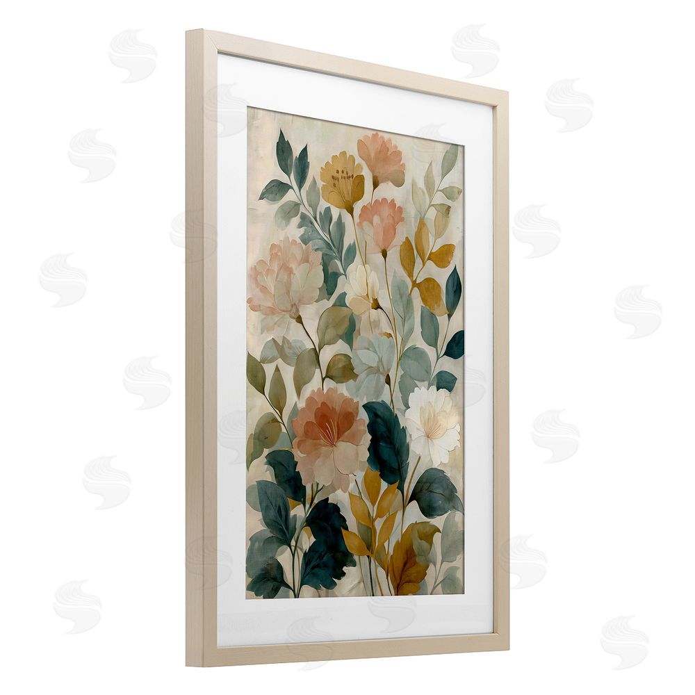 Annabelle Hall Adoring Flower Collection Brown Framed Print Under Glass Wall Art