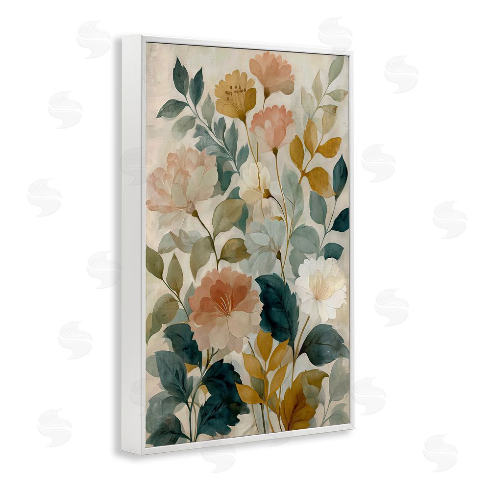 Annabelle Hall Adoring Flower Collection White Framed Giclee Wall Art Print
