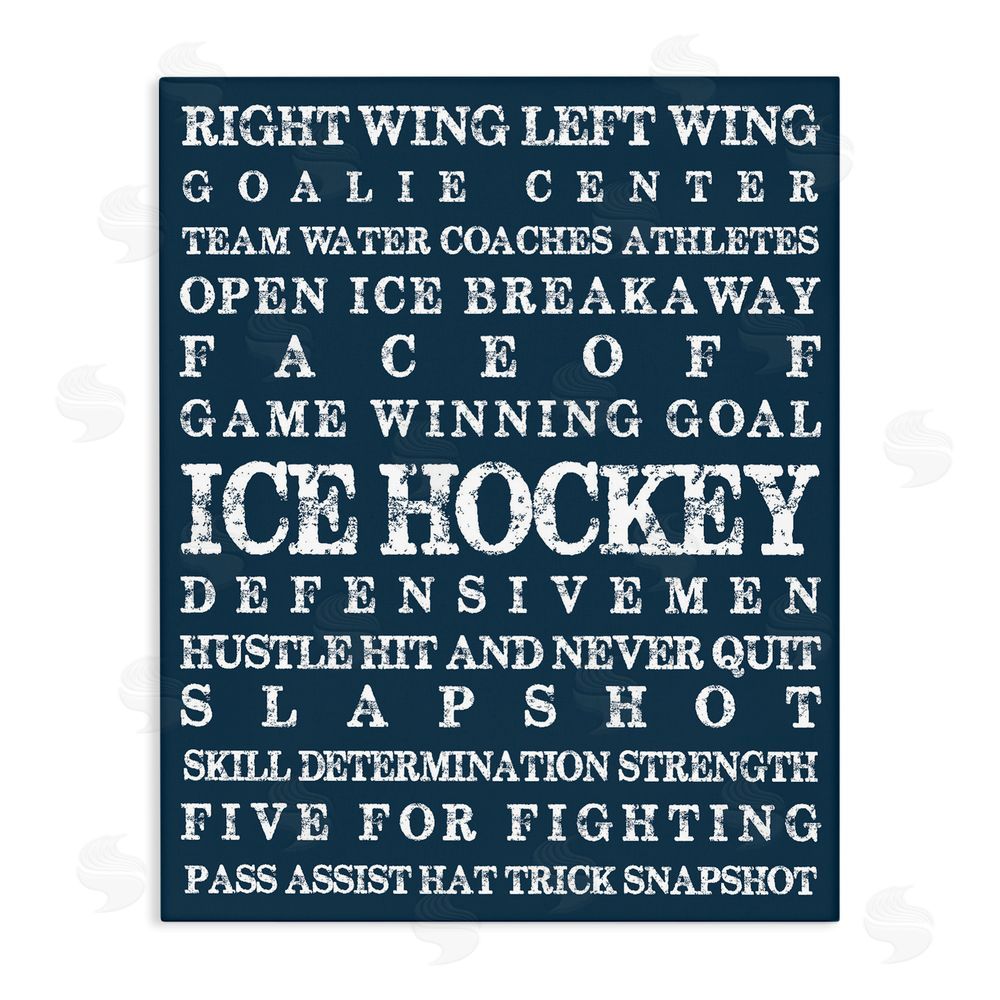 Melody Hogan Ice Hockey Expressions Stretched Canvas Wall Art Print