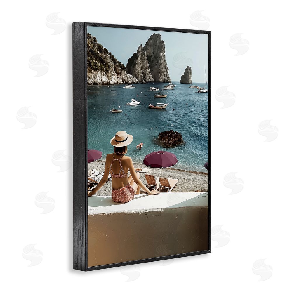 Annabelle Hall Capri Life Summer Escape Black Framed Giclee Wall Art Print