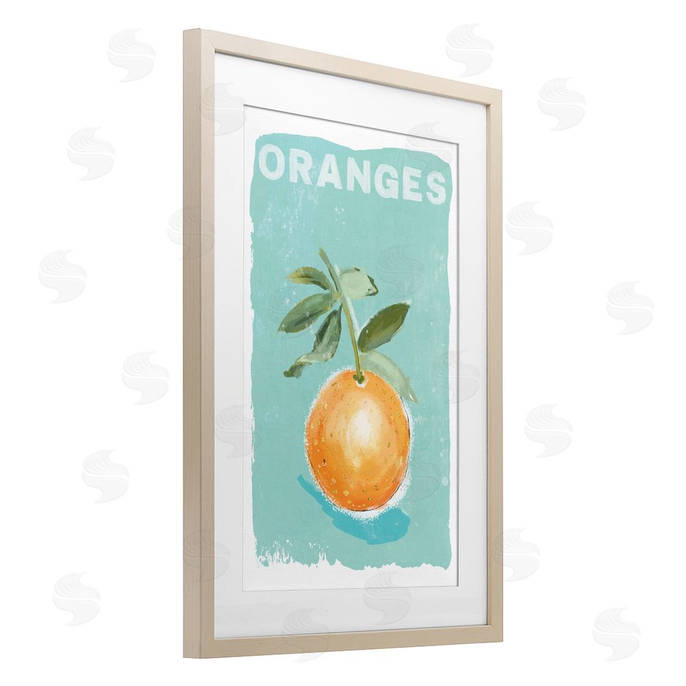 Chad Barrett Orange Twist Motif Brown Framed Print Under Glass Wall Art