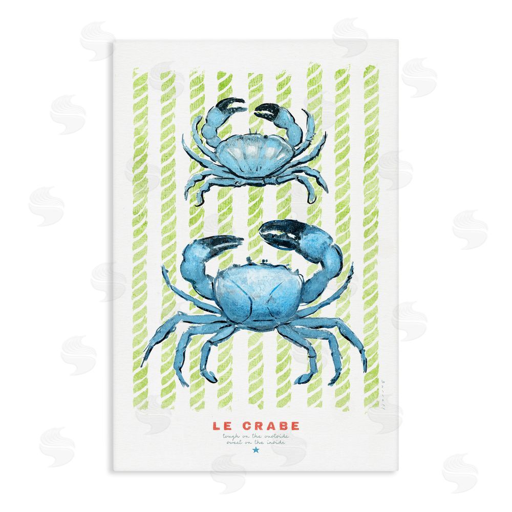 Chad Barrett Modern Bistro Crabs Stretched Canvas Wall Art