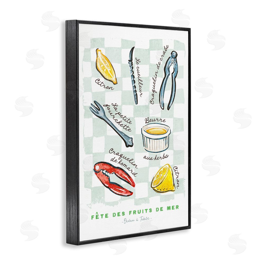 Chad Barrett Modern French Bistro Black Framed Giclee Wall Art Print