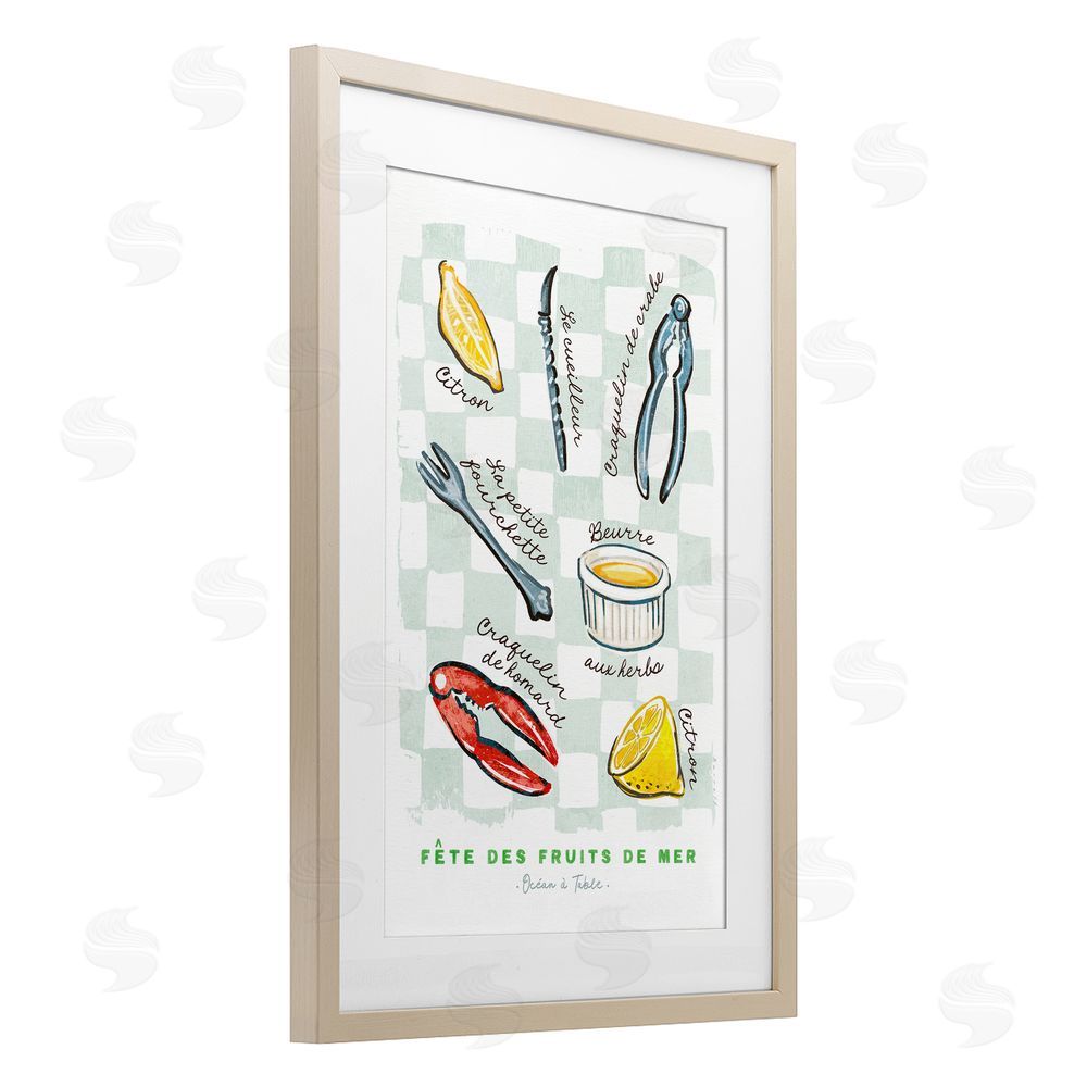 Chad Barrett Modern French Bistro Birch Framed Print Under Glass Wall Art