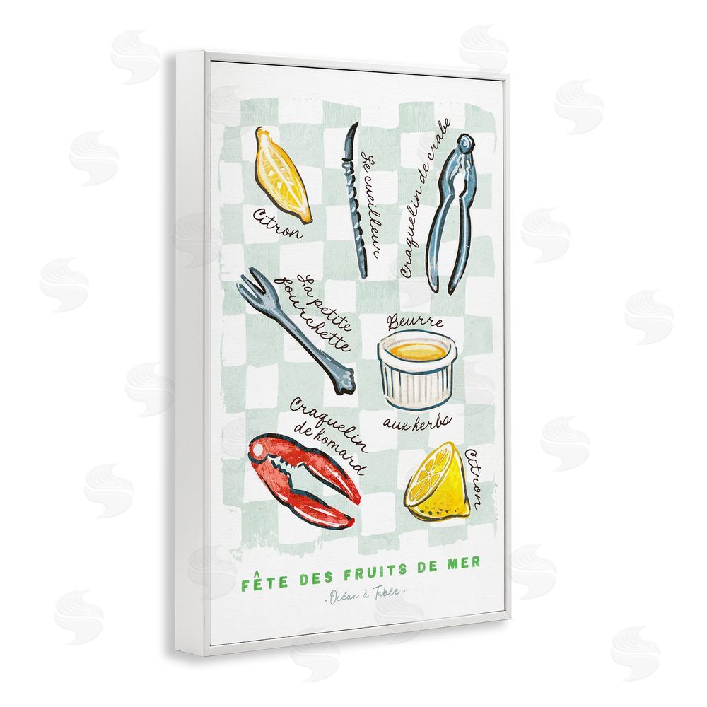 Chad Barrett Modern French Bistro White Framed Giclee Wall Art Print