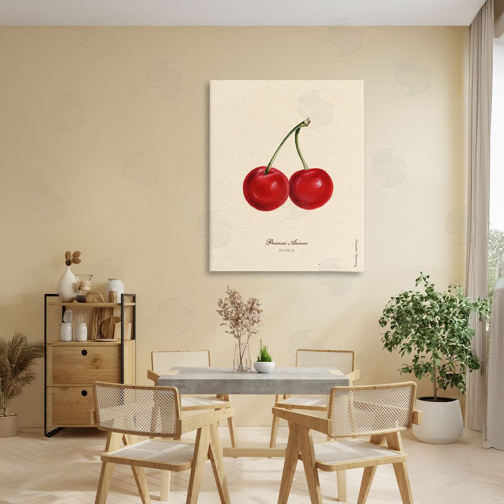 Danielle Murray Cherry Fruit Portrait Stretched Canvas Wall Art in Room