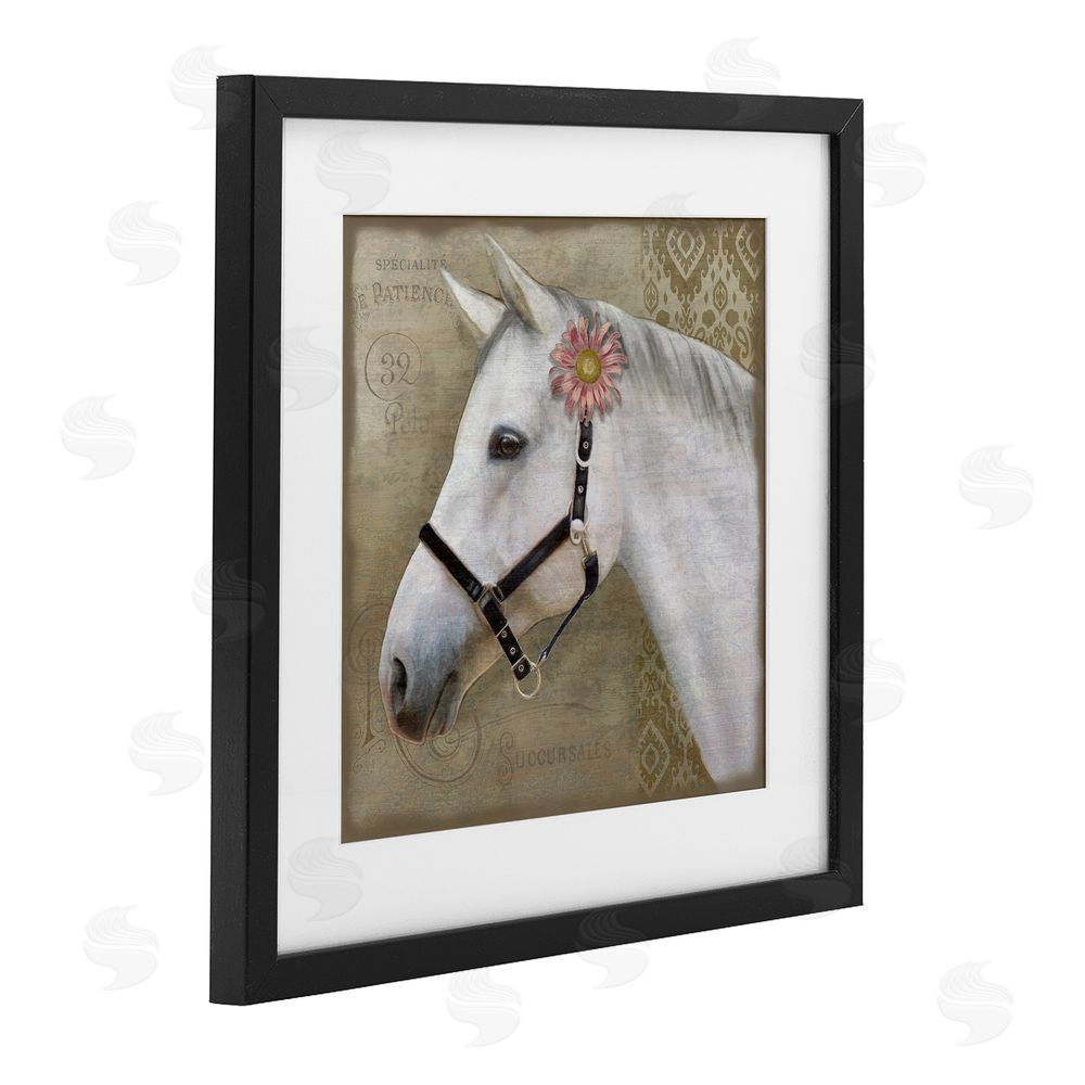 Suzanne Nicoll Boho Barnyard Horse Black Framed Print Under Glass Wall Art