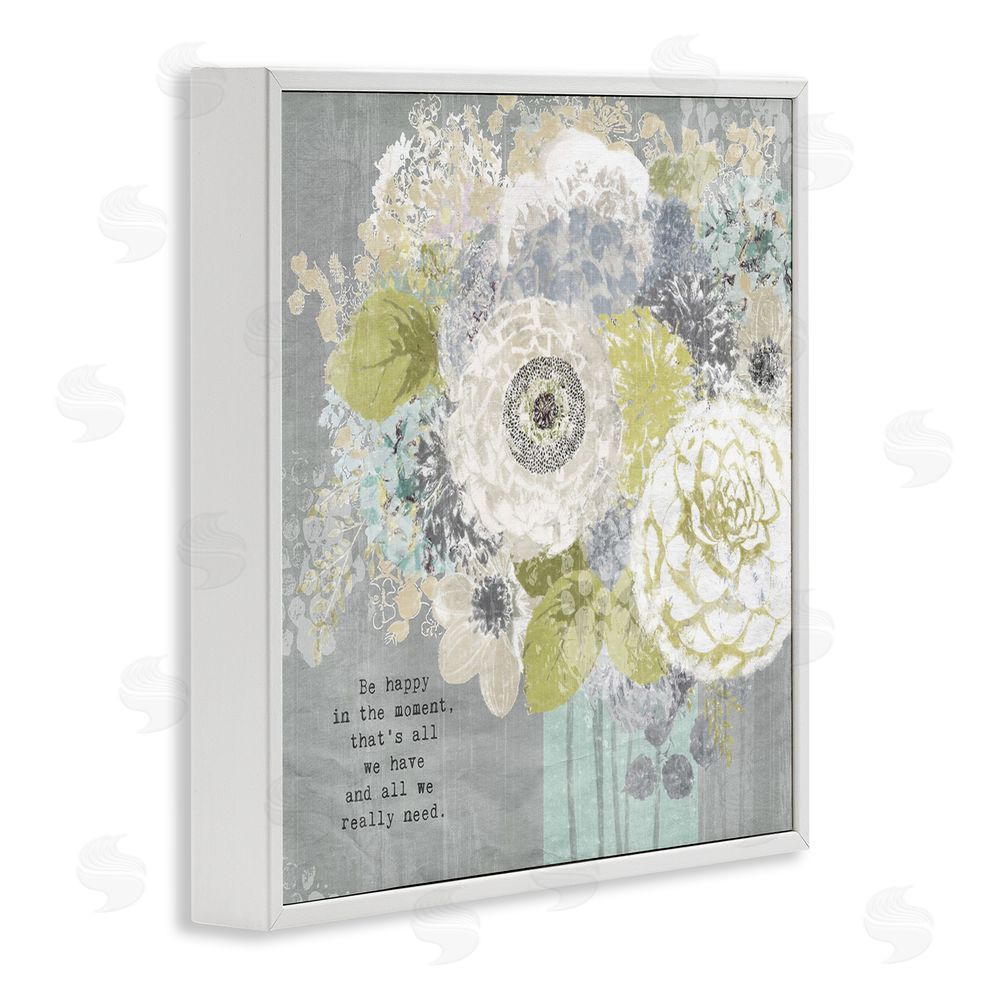 Suzanne Nicoll Happy In The Moment White Framed Giclee Wall Art Print