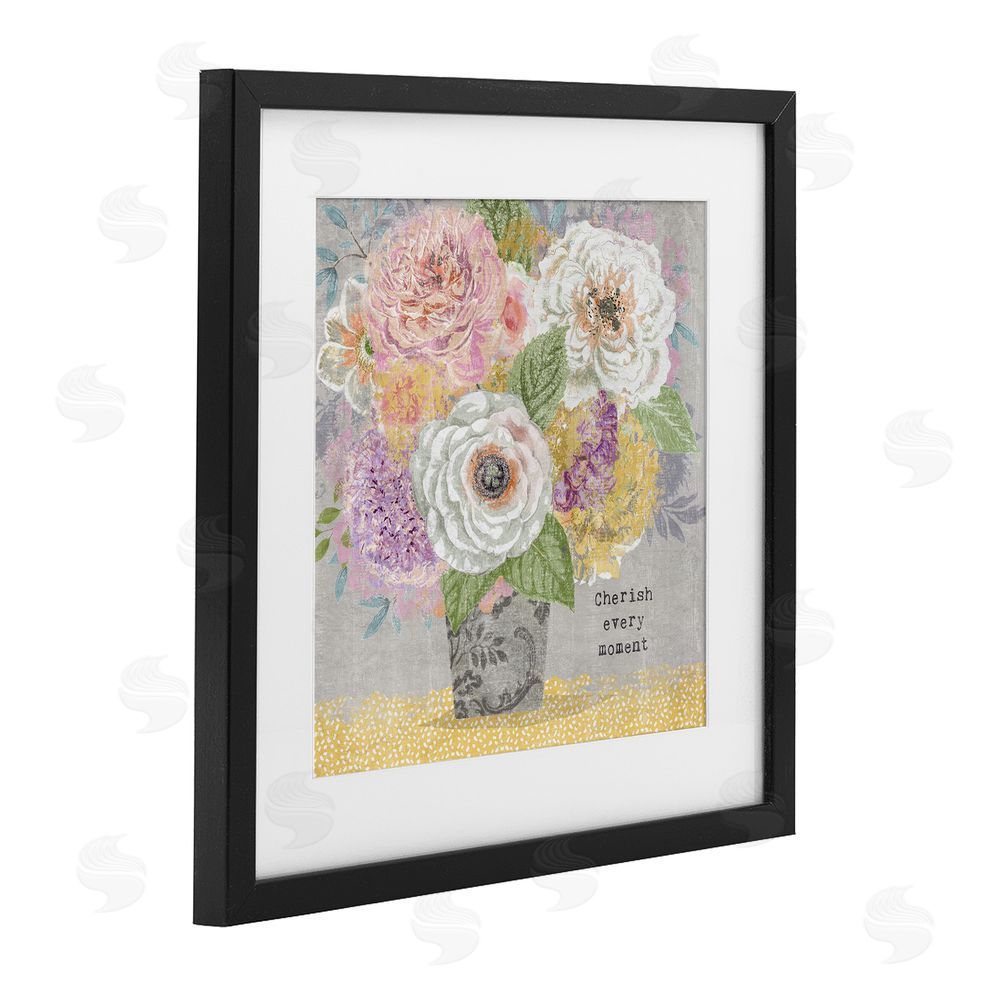 Suzanne Nicoll Cherish Every Moment Inspiration Black Framed Print Under Glass Wall Art