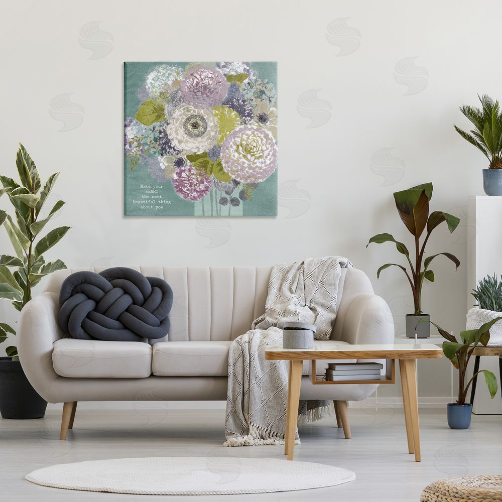 Suzanne Nicoll Most Beautiful Thing Florals Stretched Canvas Wall Art in Room