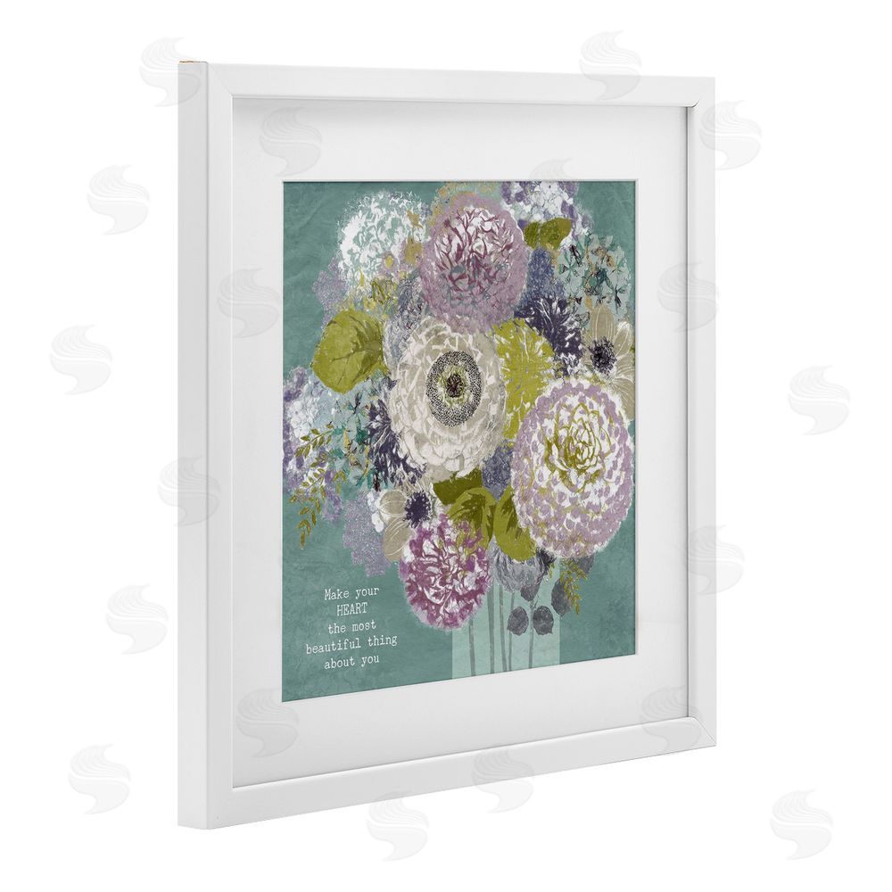 Suzanne Nicoll Most Beautiful Thing Florals White Framed Print Under Glass Wall Art