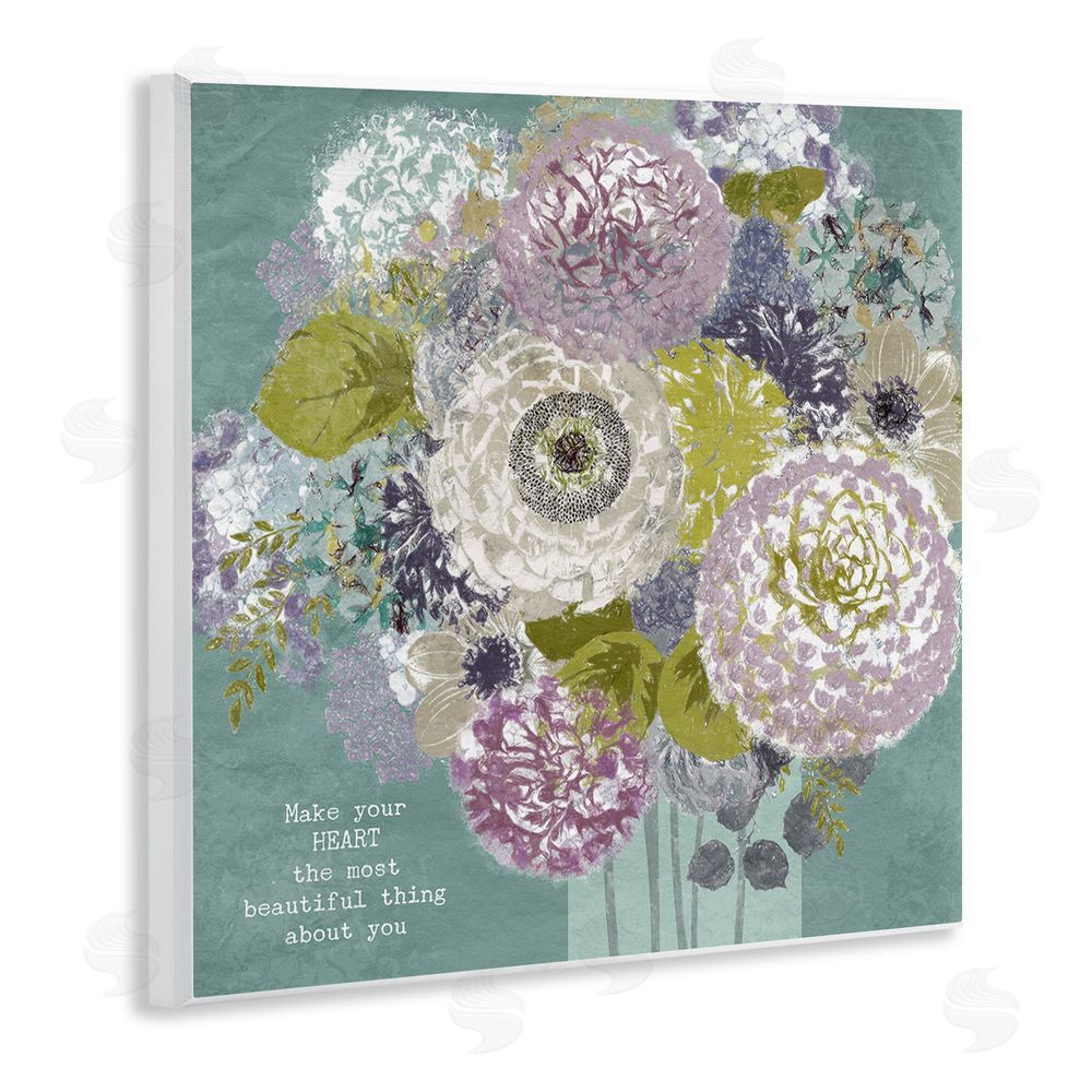 Suzanne Nicoll Most Beautiful Thing Florals Wooden Wall Plaque Art Print