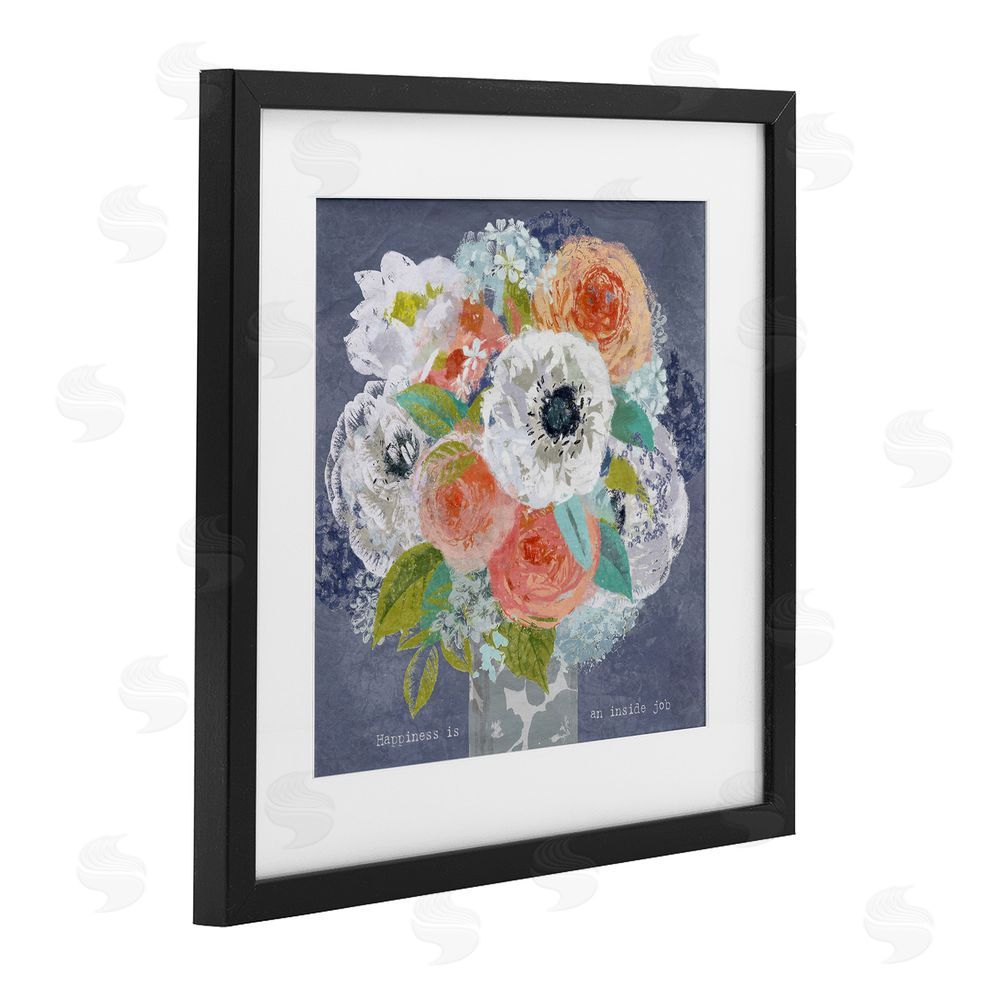 Suzanne Nicoll Happiness Is An Inside Job Black Framed Print Under Glass Wall Art