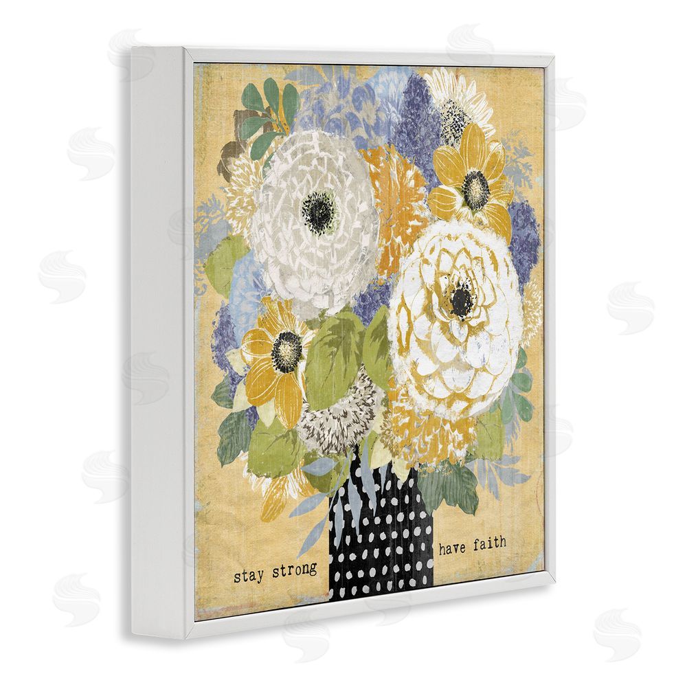 Suzanne Nicoll Stay Strong Have Faith White Framed Giclee Wall Art Print