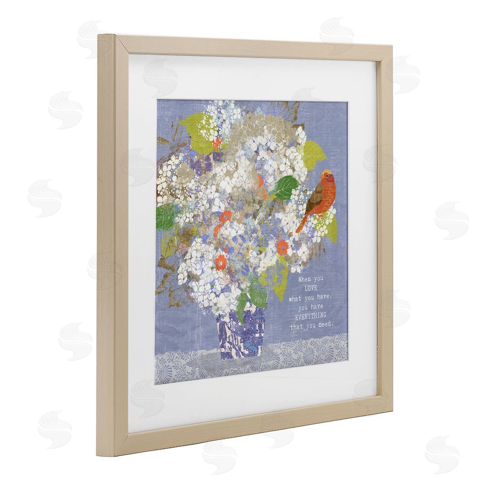Suzanne Nicoll Floral Inspiration On Love Brown Framed Print Under Glass Wall Art