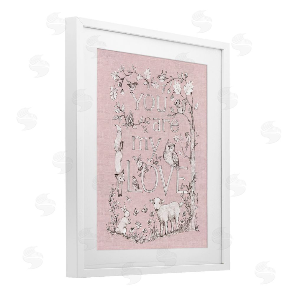 Susan Winget You Are My Love White Framed Print Under Glass with Matting Wall Art
