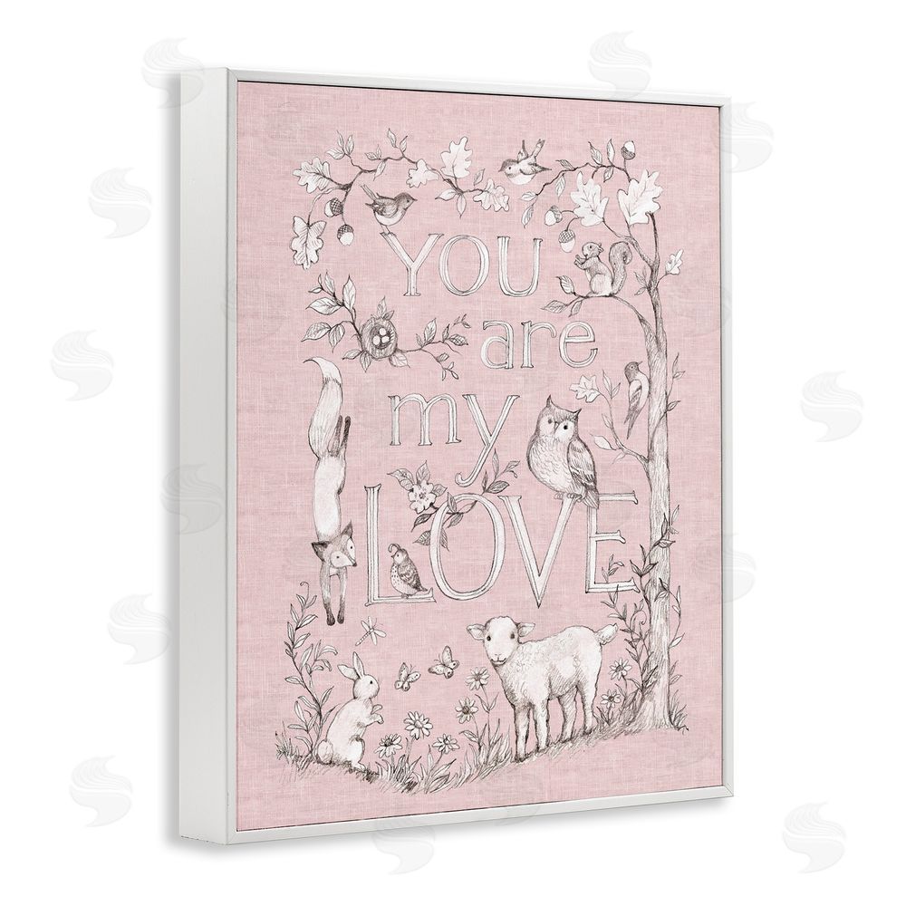 Susan Winget You Are My Love White Framed Giclee Wall Art Print