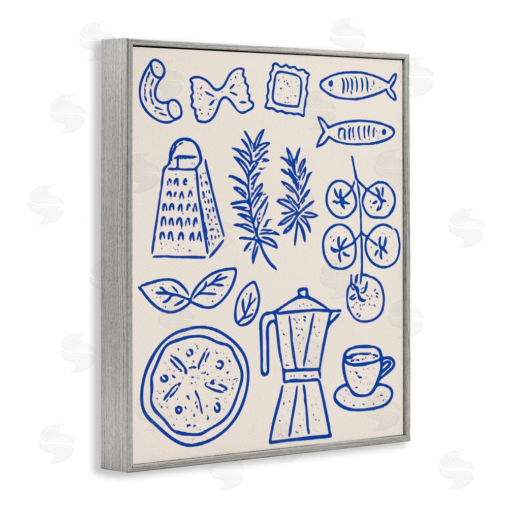 Camila Juncos Pasta & Espresso Simplicity Gray Framed Giclee Wall Art Print
