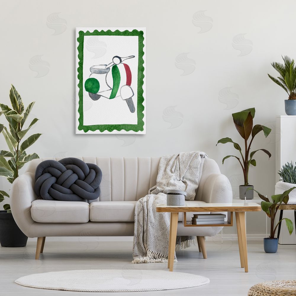 Camila Juncos Italian Motor Scooter Stretched Canvas Wall Art in Room