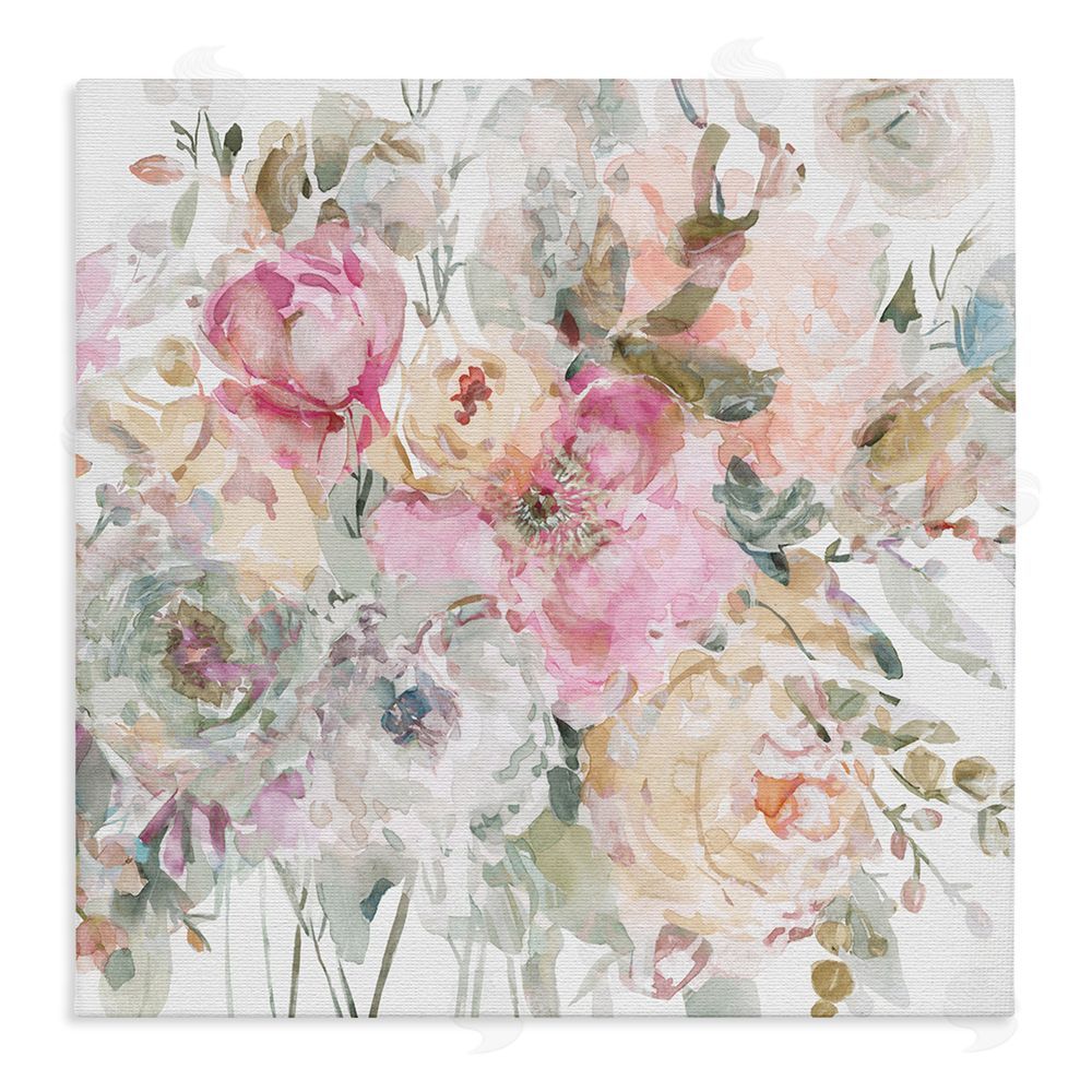 Carol Robinson Romantic Pastel Petals Stretched Canvas Wall Art Print