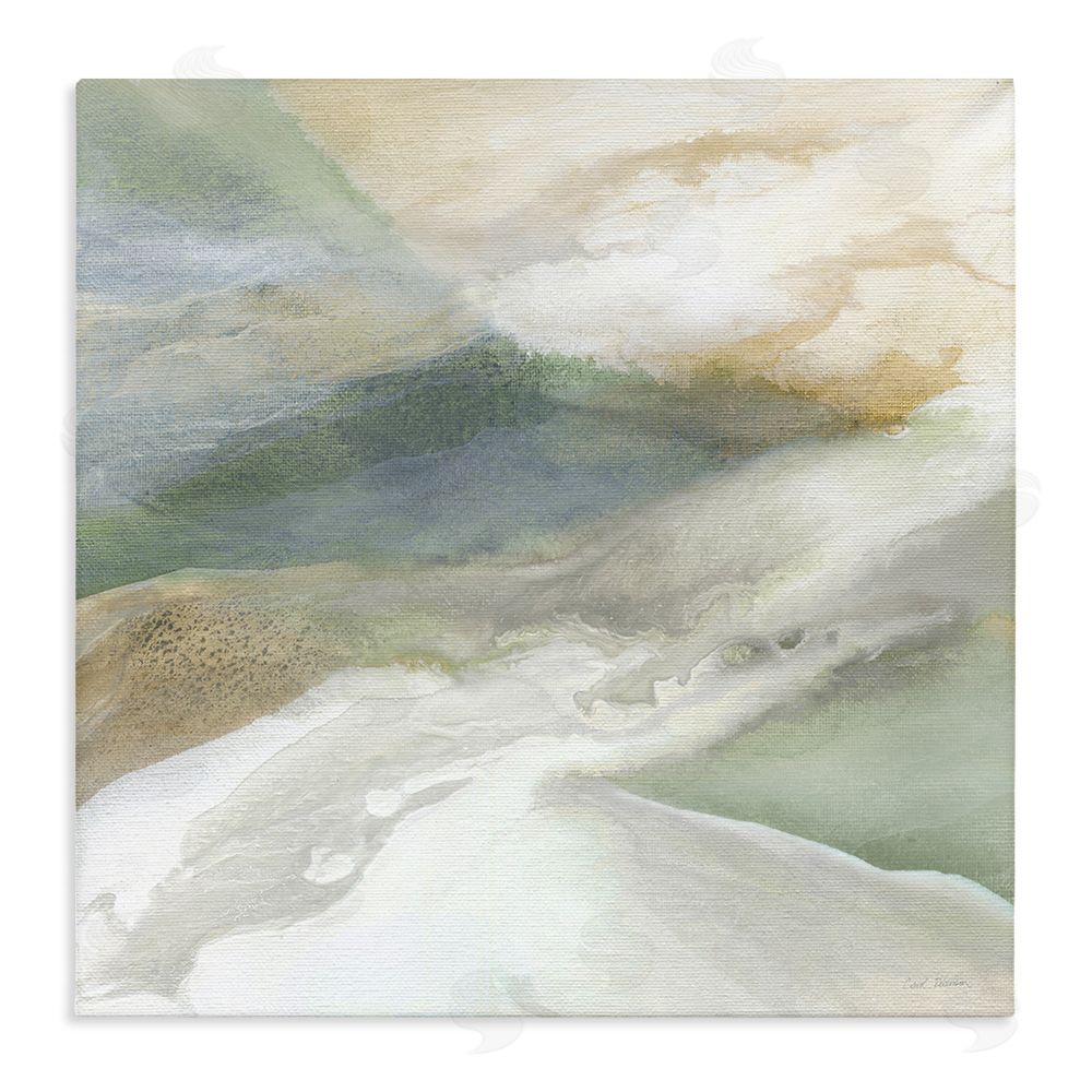 Carol Robinson Serene Mist Over Rolling Fields Stretched Canvas Wall Art Print