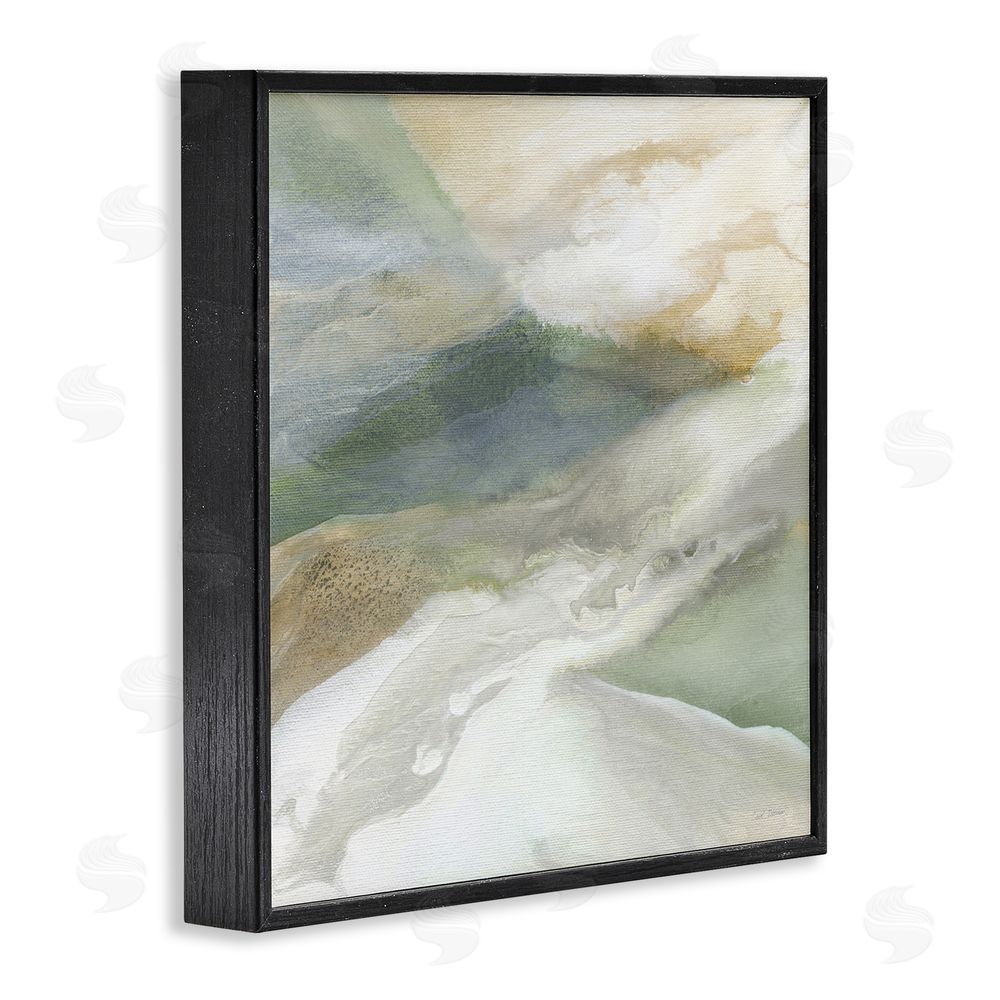 Carol Robinson Serene Mist Over Rolling Fields Black Framed Giclee Wall Art Print