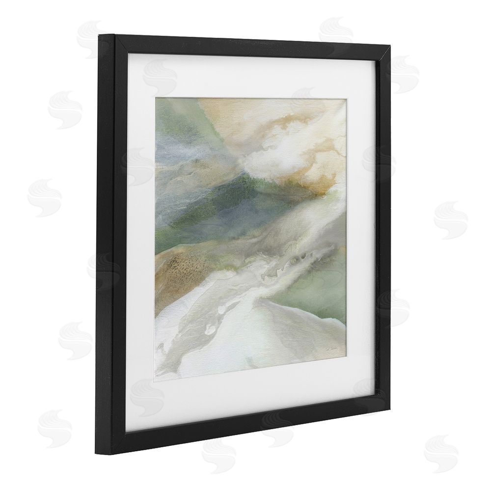 Carol Robinson Serene Mist Over Rolling Fields Black Framed Print Under Glass Wall Art