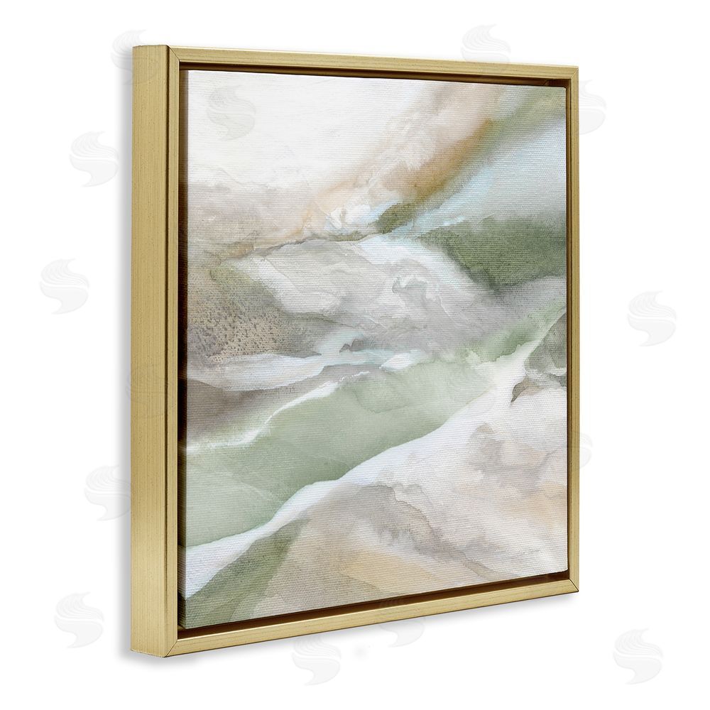 Carol Robinson Serene Misty Landscape Gold Floating Frame Canvas Wall Art Print