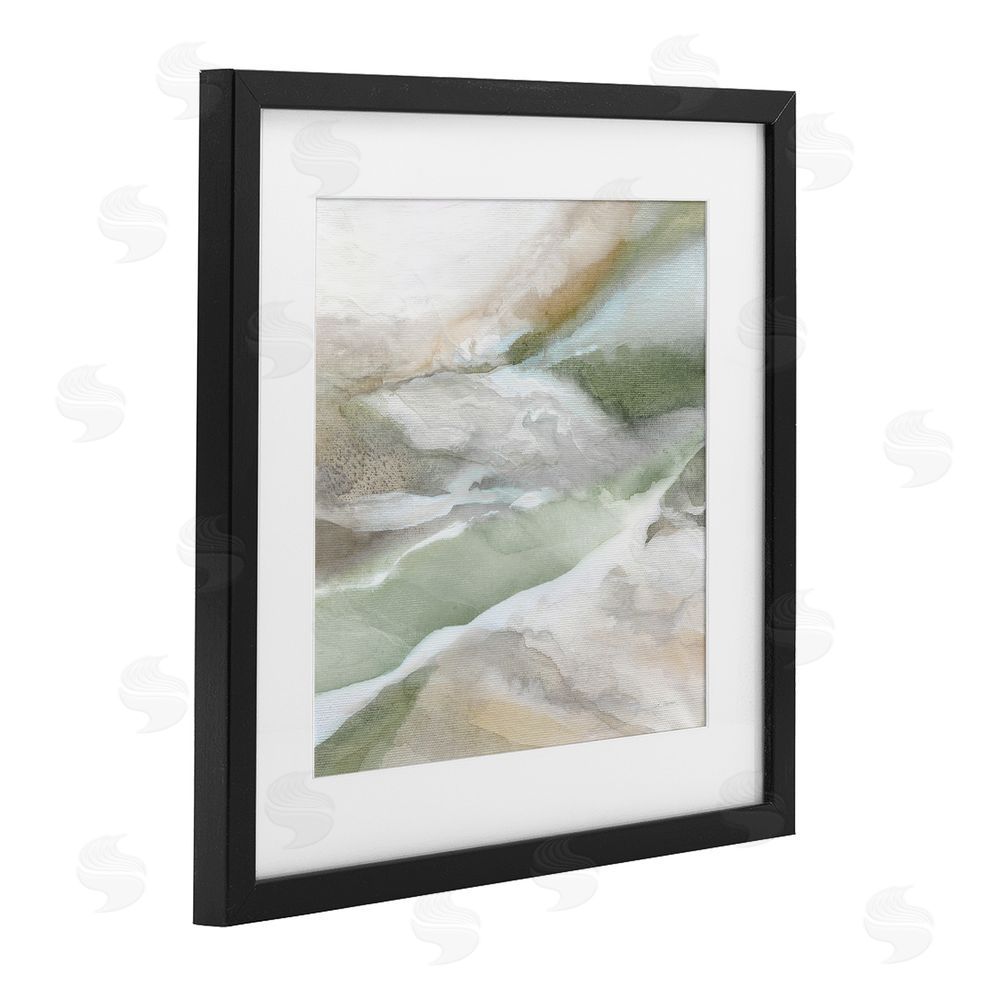 Carol Robinson Serene Misty Landscape Black Framed Print Under Glass Wall Art