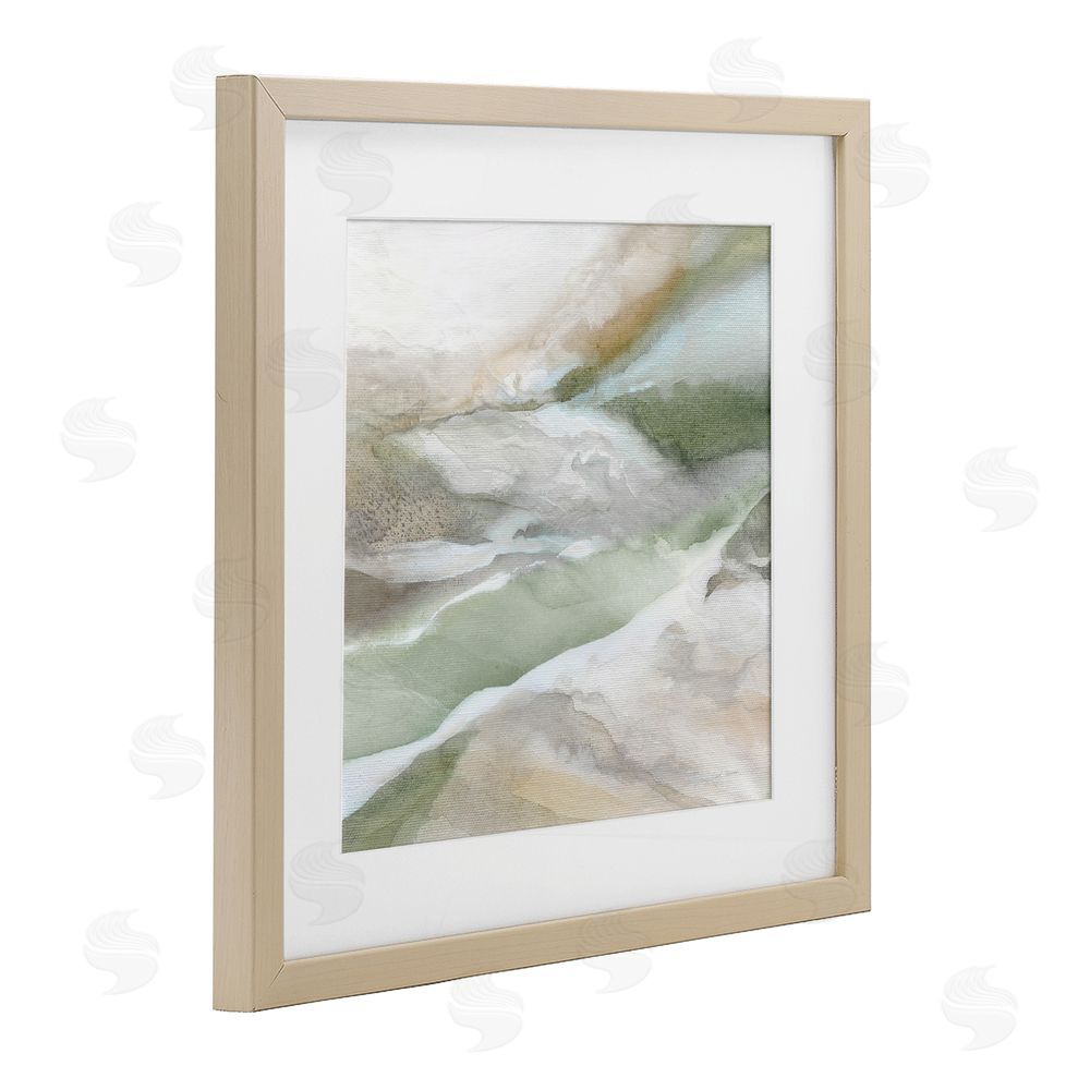 Carol Robinson Serene Misty Landscape Brown Framed Print Under Glass Wall Art