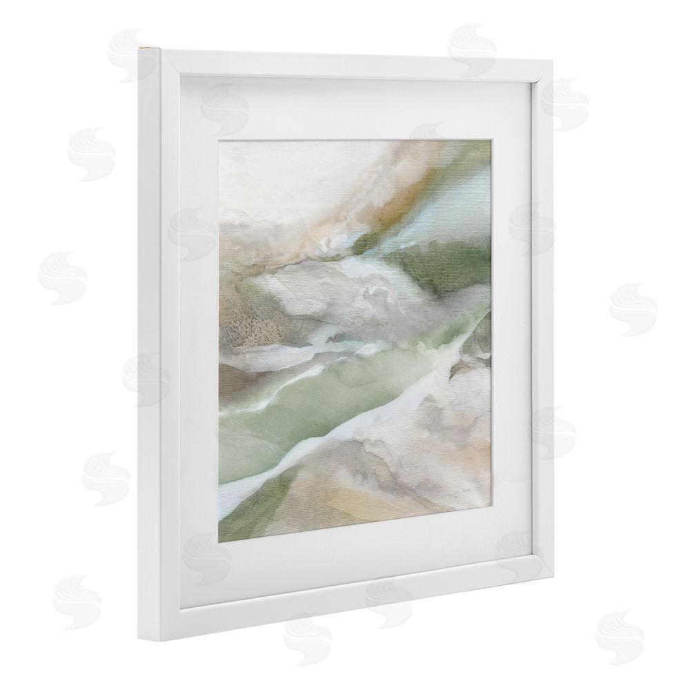 Carol Robinson Serene Misty Landscape White Framed Print Under Glass Wall Art