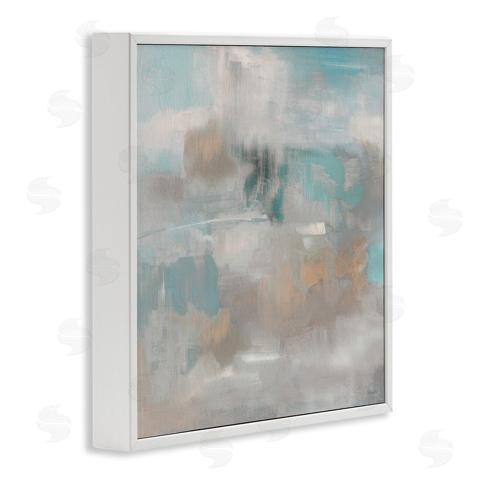 Sally Swatland Serene Soft Abstract Study White Framed Giclee Wall Art Print
