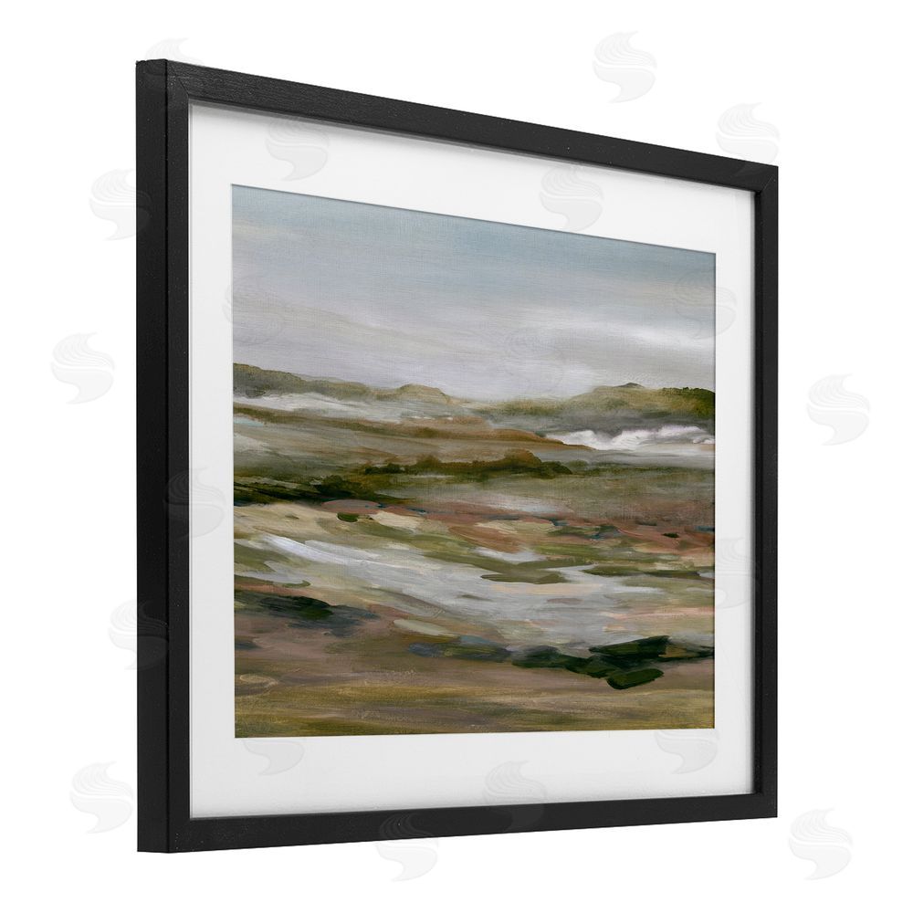 Carol Robinson Natural Meadow Abstract Horizon Black Framed Print Under Glass Wall Art