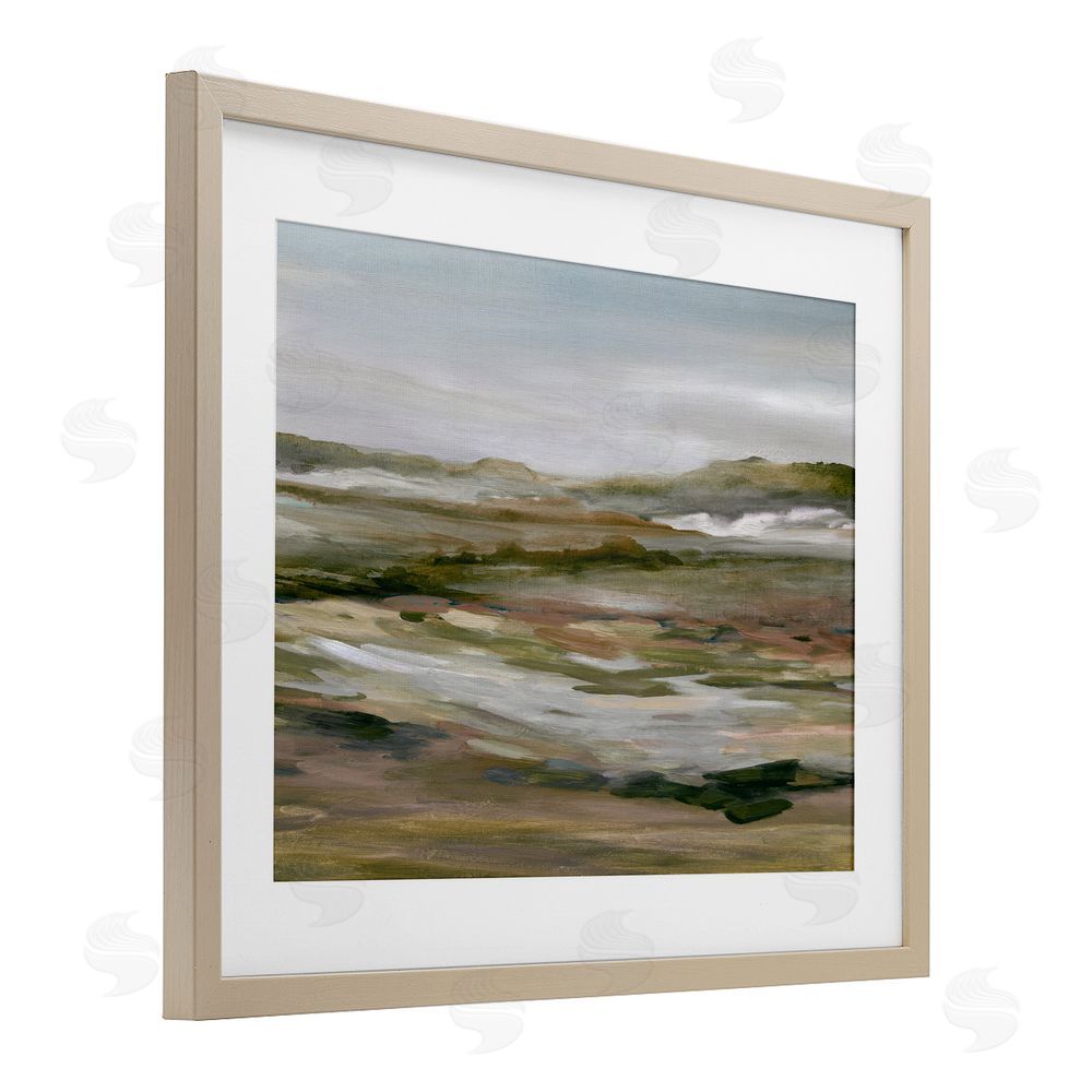 Carol Robinson Natural Meadow Abstract Horizon Brown Framed Print Under Glass Wall Art