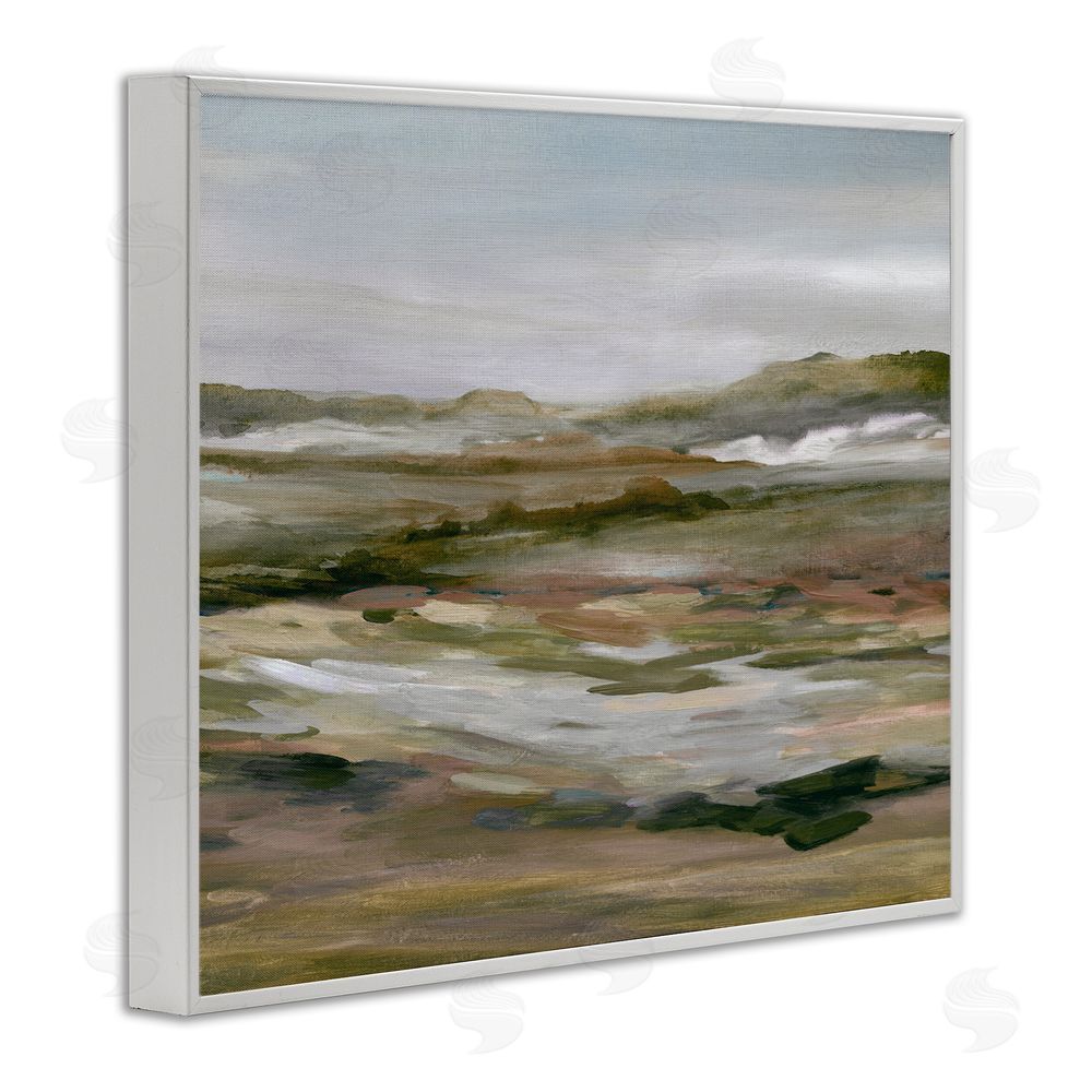 Carol Robinson Natural Meadow Abstract Horizon White Framed Giclee Wall Art Print