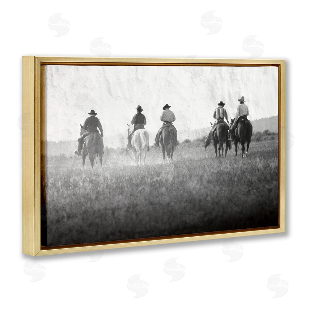 Superstock Riding Toward The Horizon Gold Floating Frame Canvas Wall Art Print
