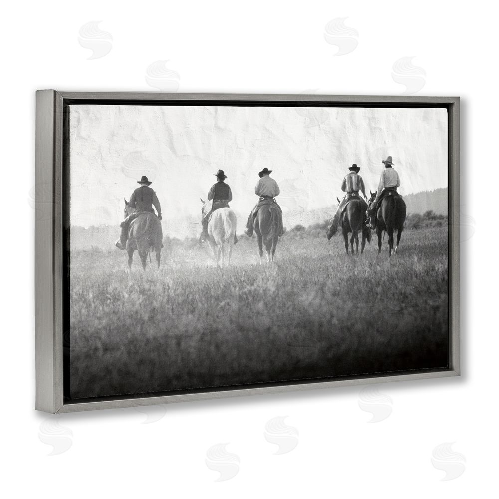 Superstock Riding Toward The Horizon Gray Floating Frame Canvas Wall Art Print