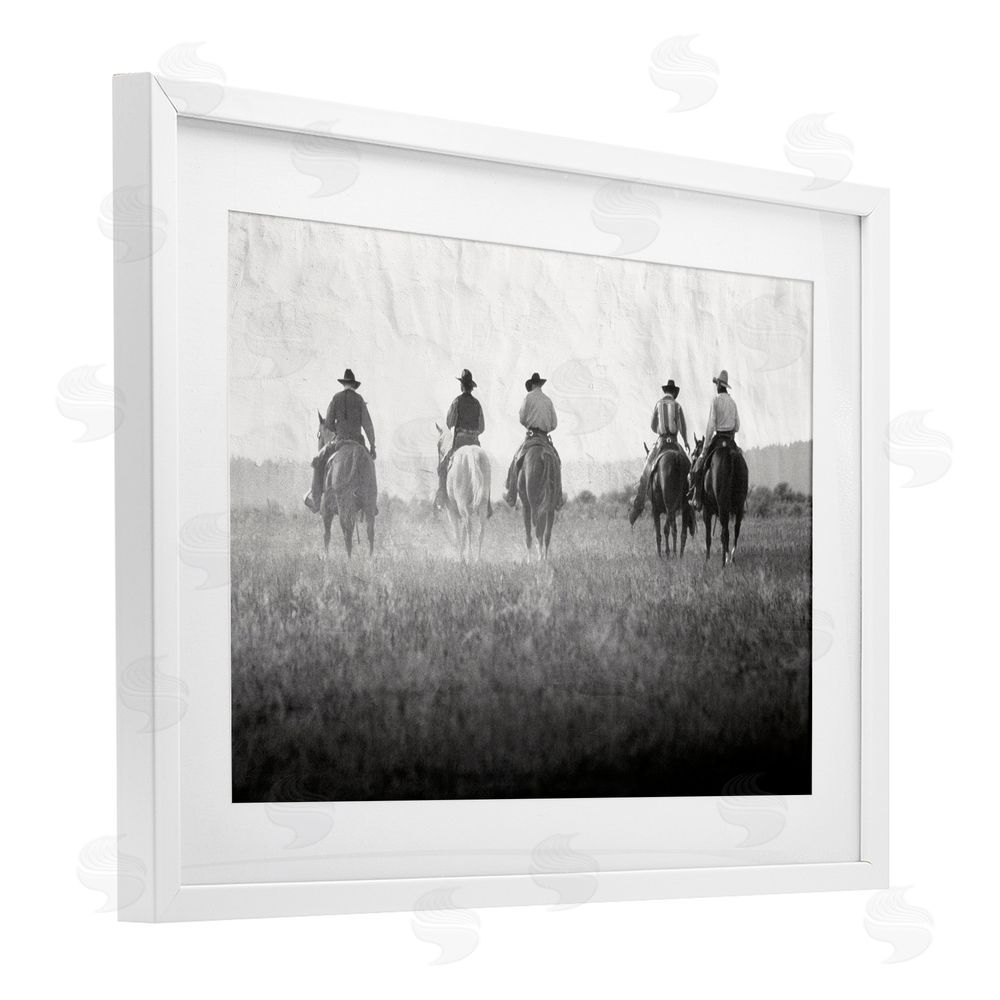 Superstock Riding Toward The Horizon White Framed Print Under Glass Wall Art