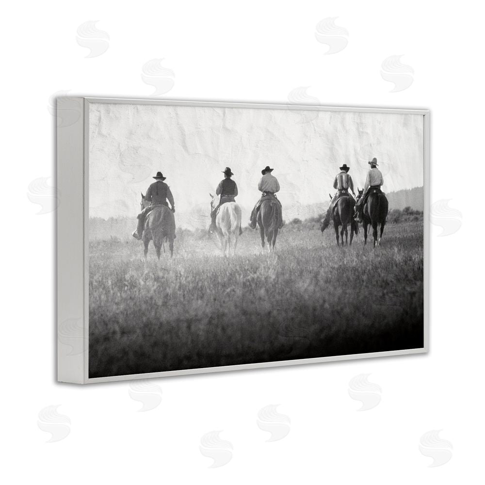 Superstock Riding Toward The Horizon White Framed Giclee Wall Art Print