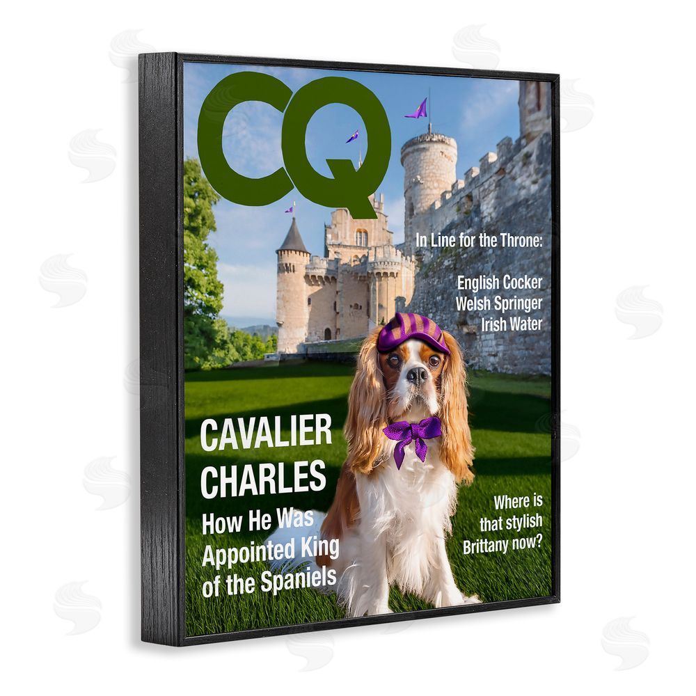 Grotto Studios Royal Cavalier Magazine Black Framed Giclee Wall Art Print
