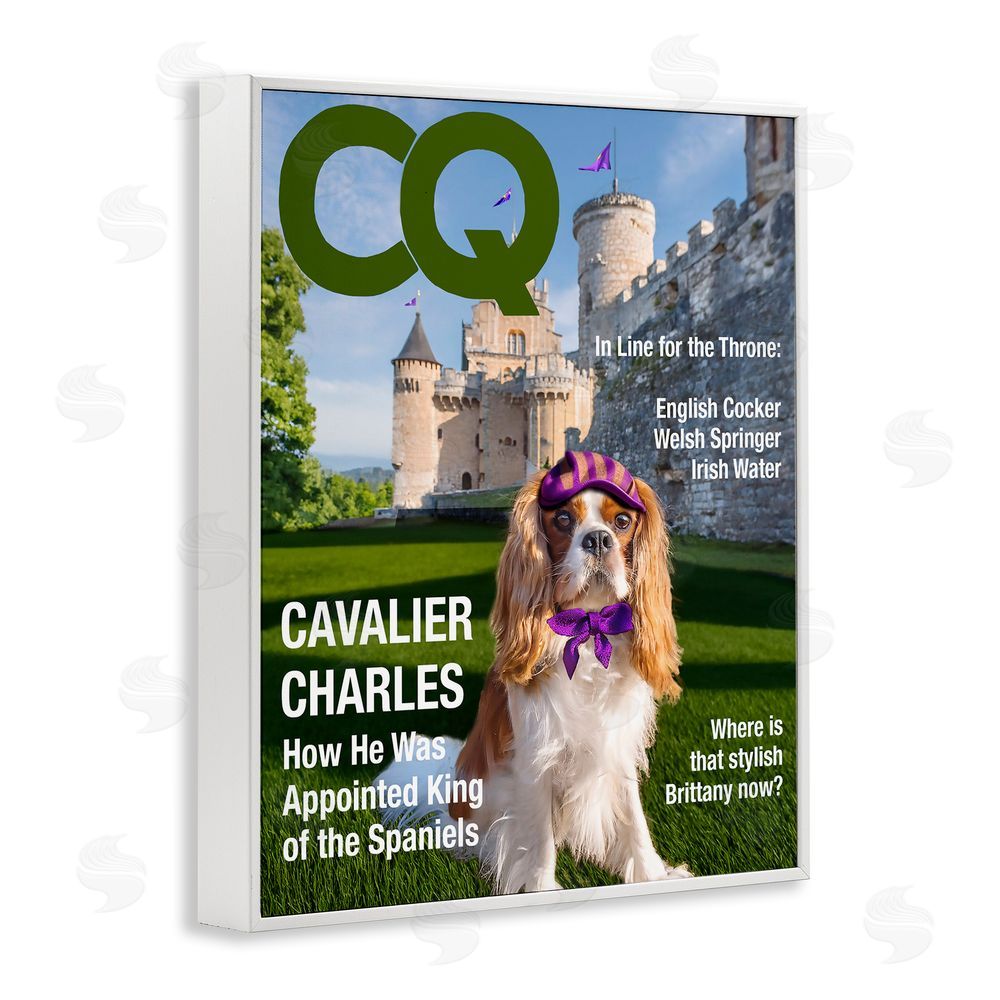 Grotto Studios Royal Cavalier Magazine White Framed Giclee Wall Art Print