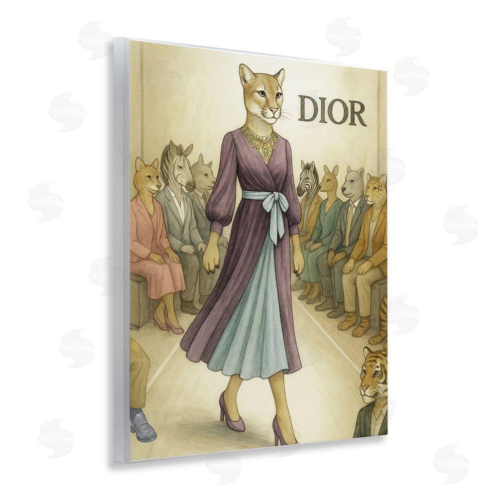 Grotto Studios Fashion Runway Cougar Wall Plaque Art Print