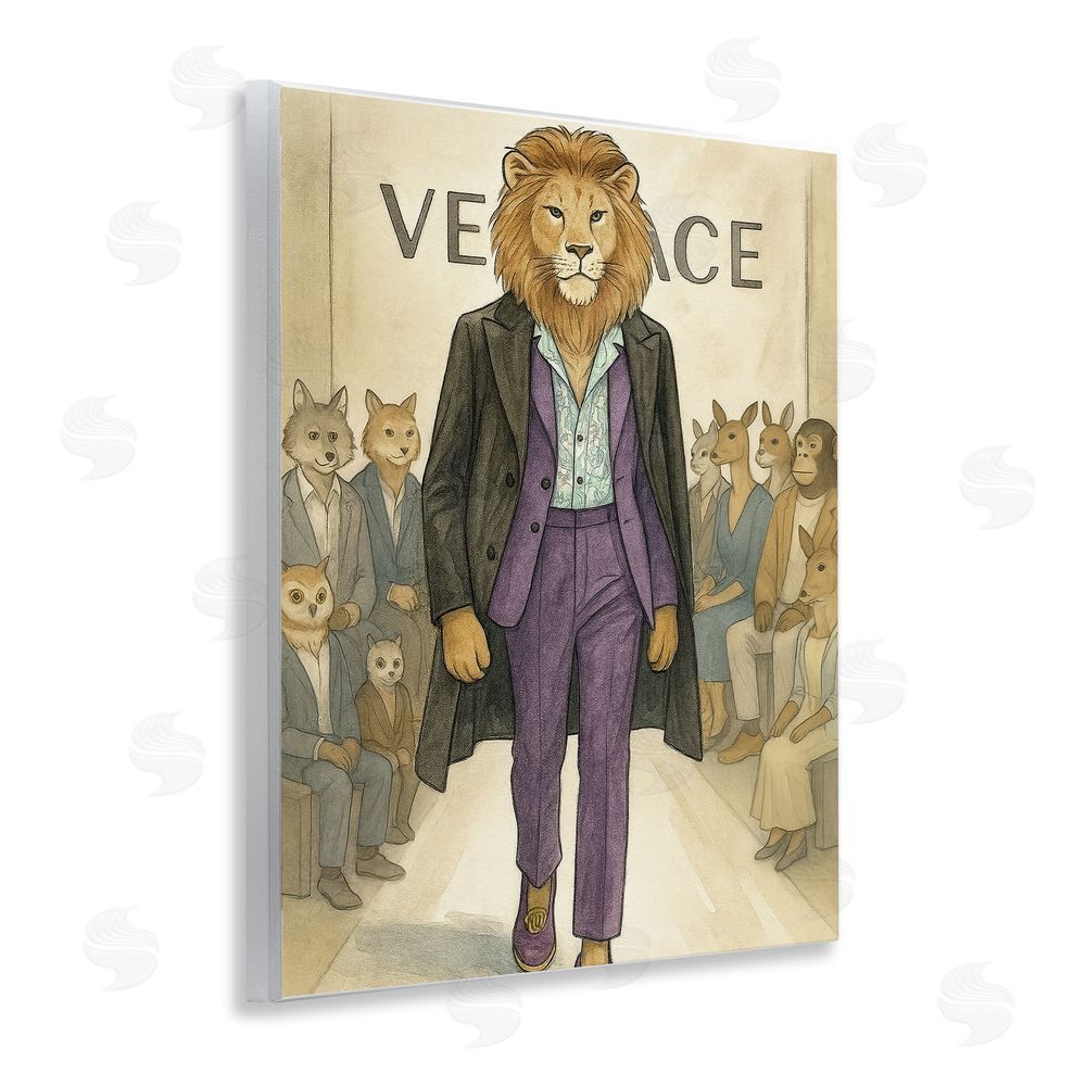 Grotto Studios Fashion Runway Lion Wall Plaque Art Print