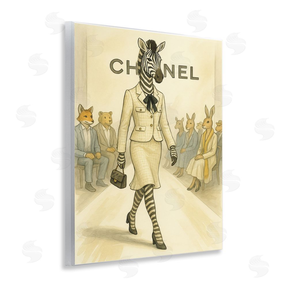 Grotto Studios Fashion Runway Zebra Wall Plaque Art Print