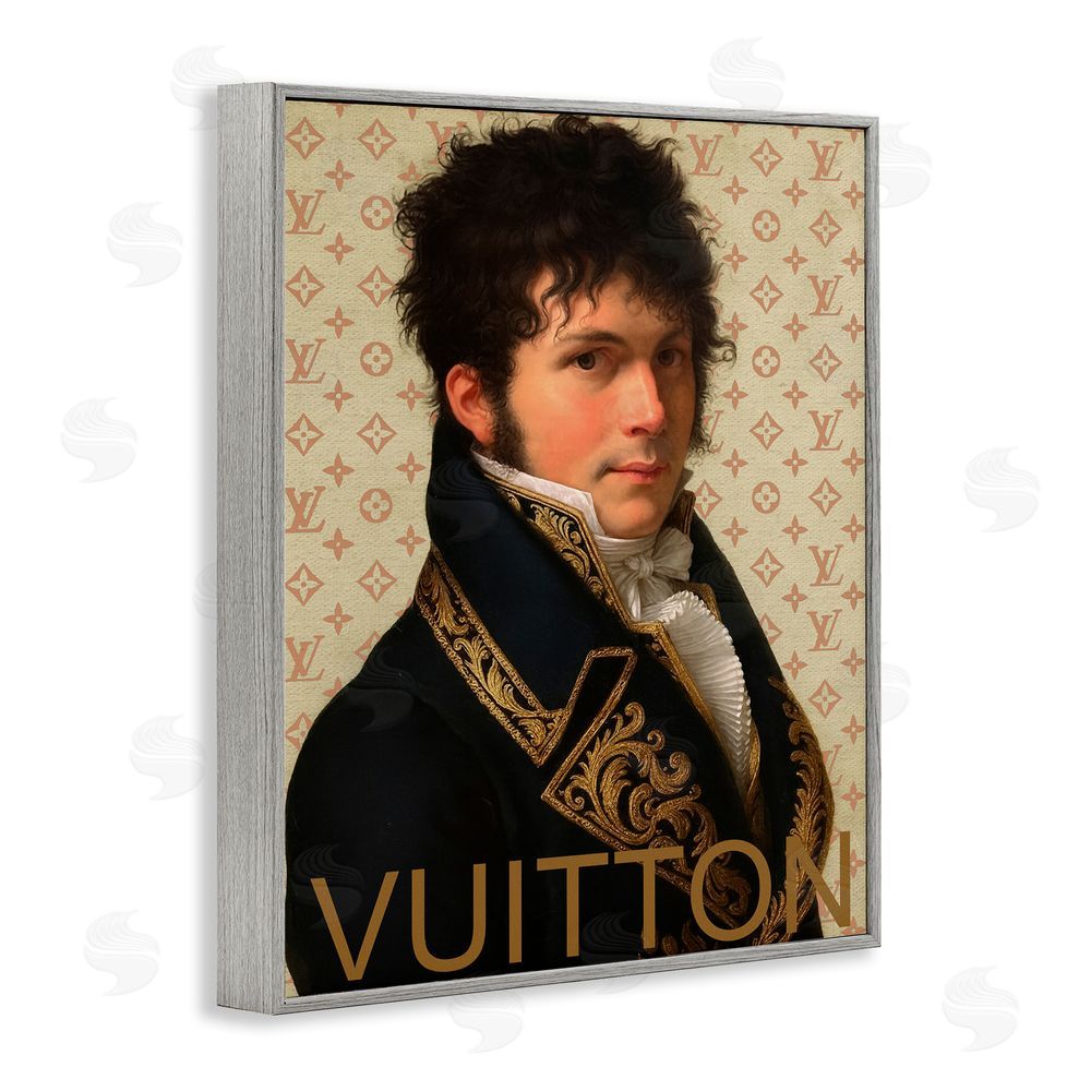 Grotto Studios Glam Gentleman In Spring Gray Framed Giclee Wall Art Print