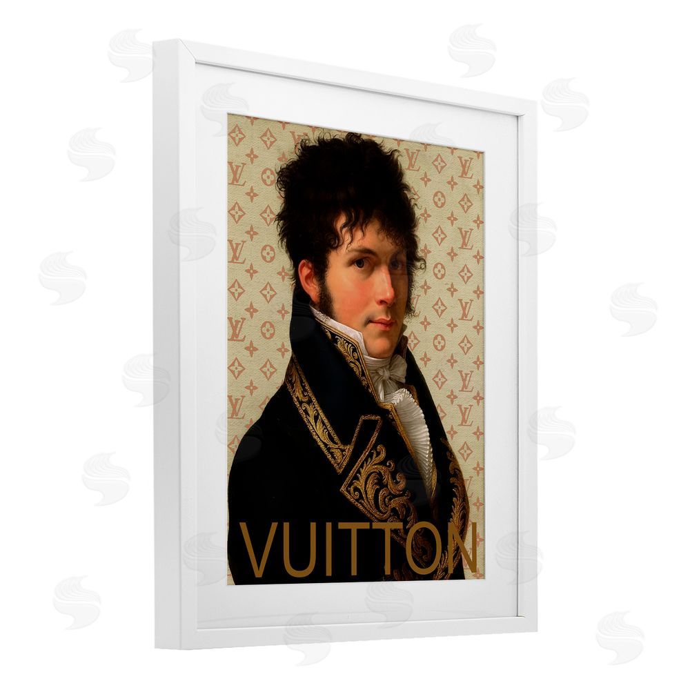 Grotto Studios Glam Gentleman In Spring White Framed Print Under Glass Wall Art