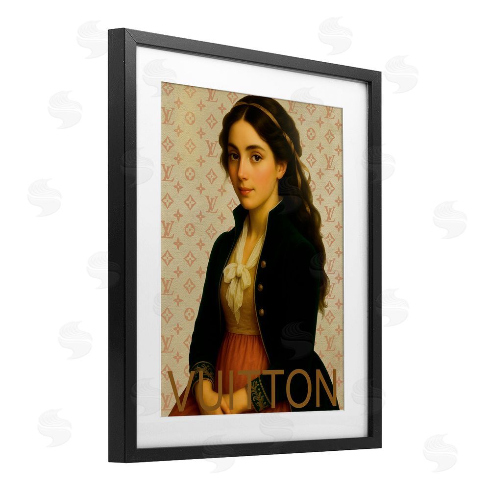 Grotto Studios Glam Gentlewoman in Spring Black Framed Print Under Glass Wall Art