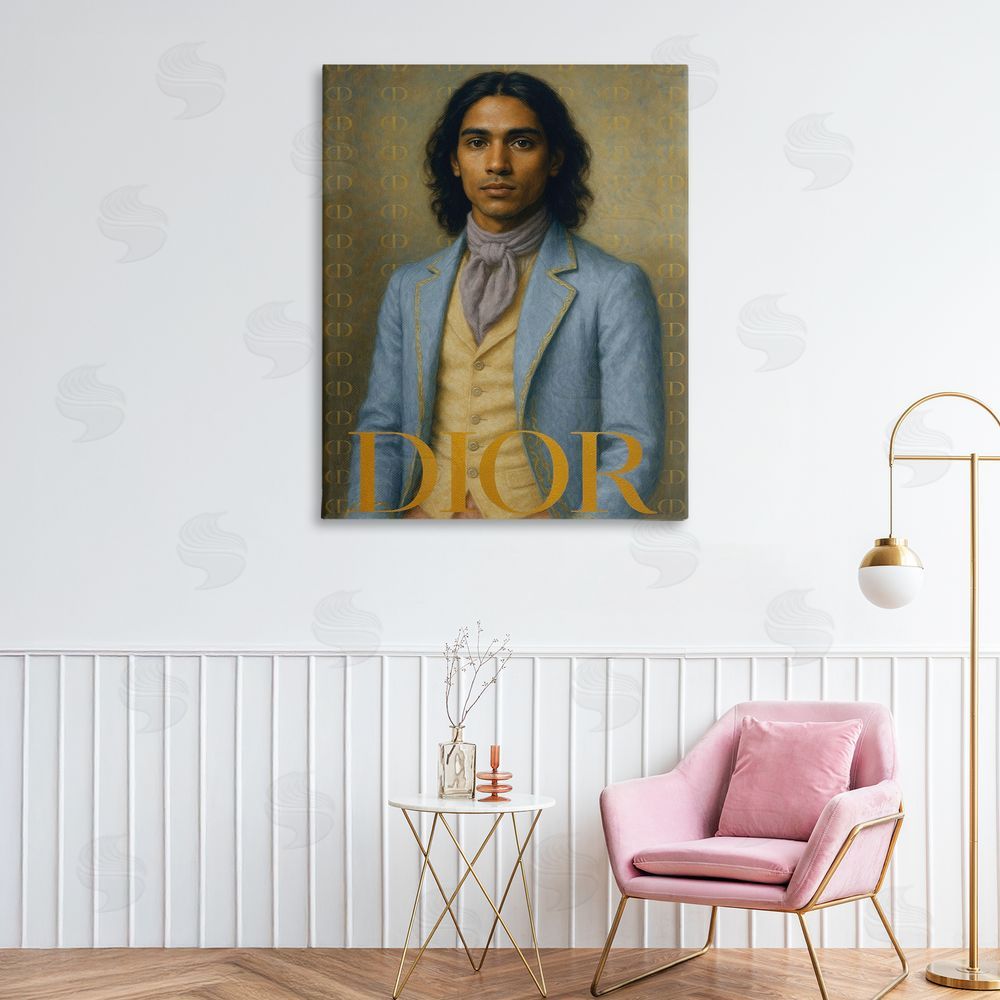 Grotto Studios Iconic Gentleman Fashion Stretched Canvas Wall Art in Room